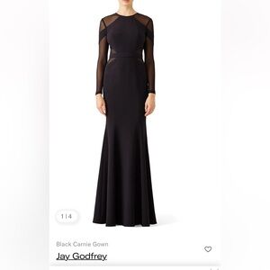 JAYGODFREY Black Long Sleeve Gown